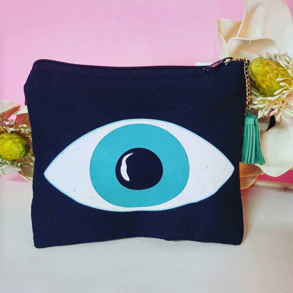 NEW meow and eye cosmetic bag